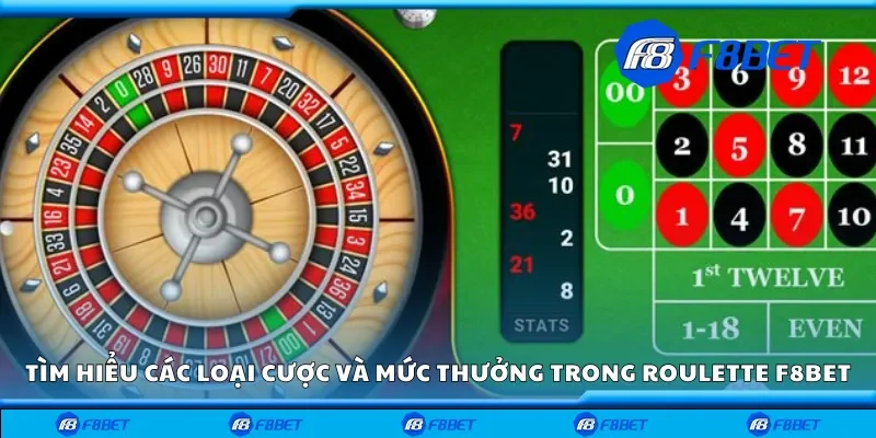 Tìm hiểu các loại cược và mức thưởng trong roulette F8bet