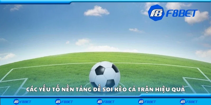 Yếu tố nền tảng để soi kèo cả trận hiệu quả